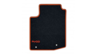 Jeu de tapis avant et arrière - Velours anthracite 520g/m² contour orange pop 4W5 pop